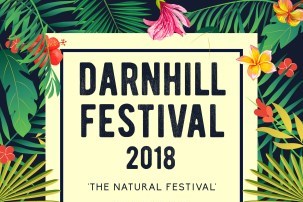 This image is the flyer for Darnhill festival 2018. The image below reads the natural festival 